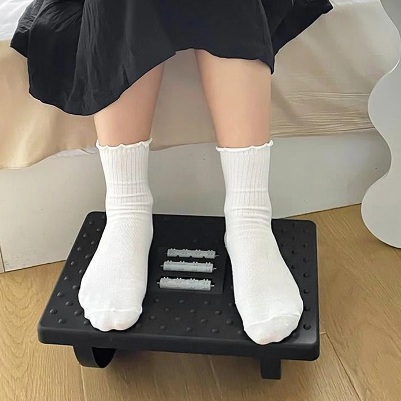 Portability Foot Rest Under Desk Footrest Ergonomic Foot Stool With Massage Rollers Foot Rest For Home Office Work Fast Rest