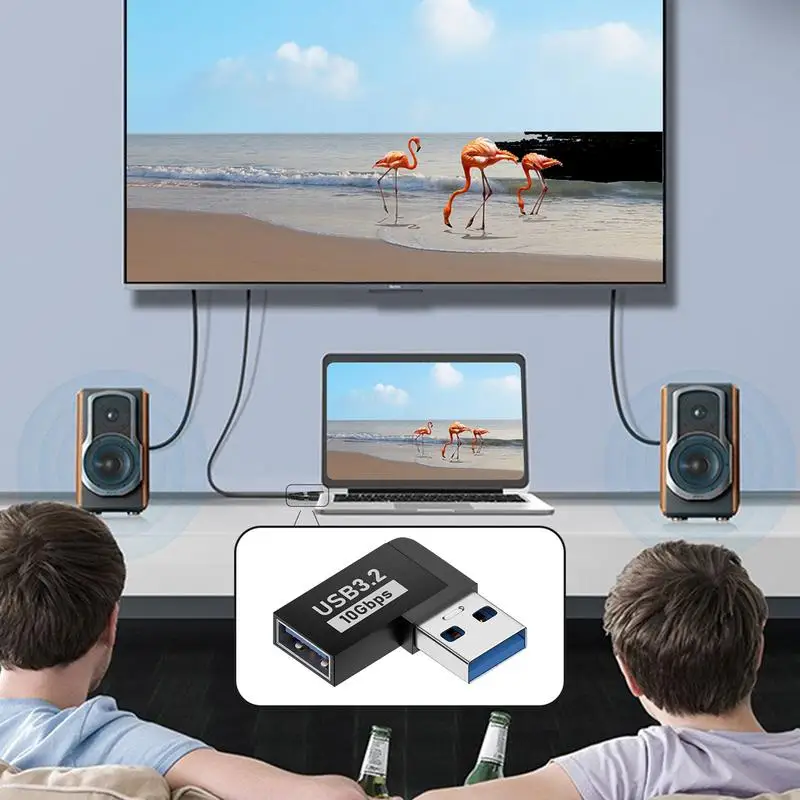 USB 3.0 męski na żeński 90-stopniowy przedłużacz kątowy Adapter USB Upward Elbow Adapter 10Gbps do laptopa PC Złącze Converte