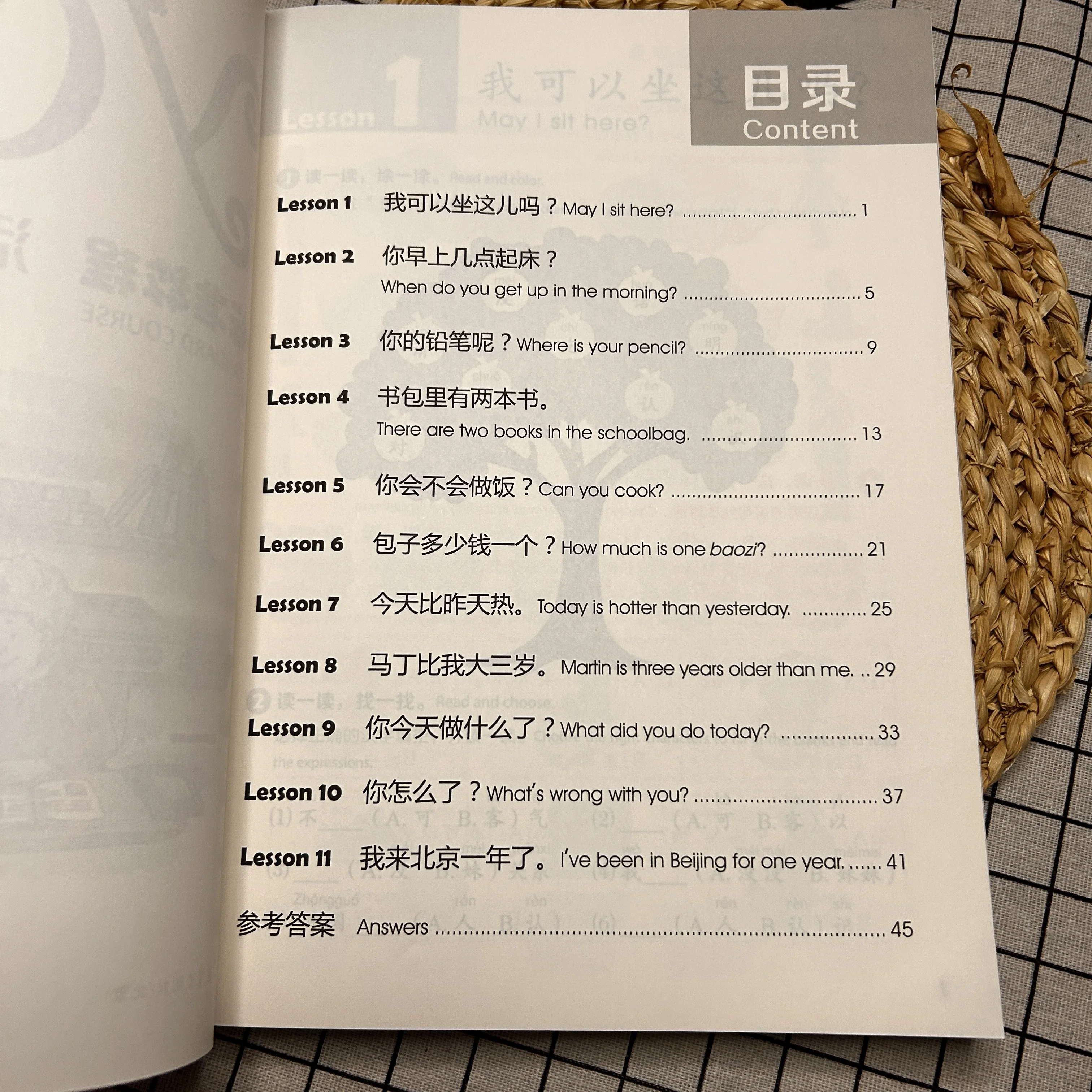 Livro de atividades do curso padrão YCT 2 Curso internacional de chinês infantil