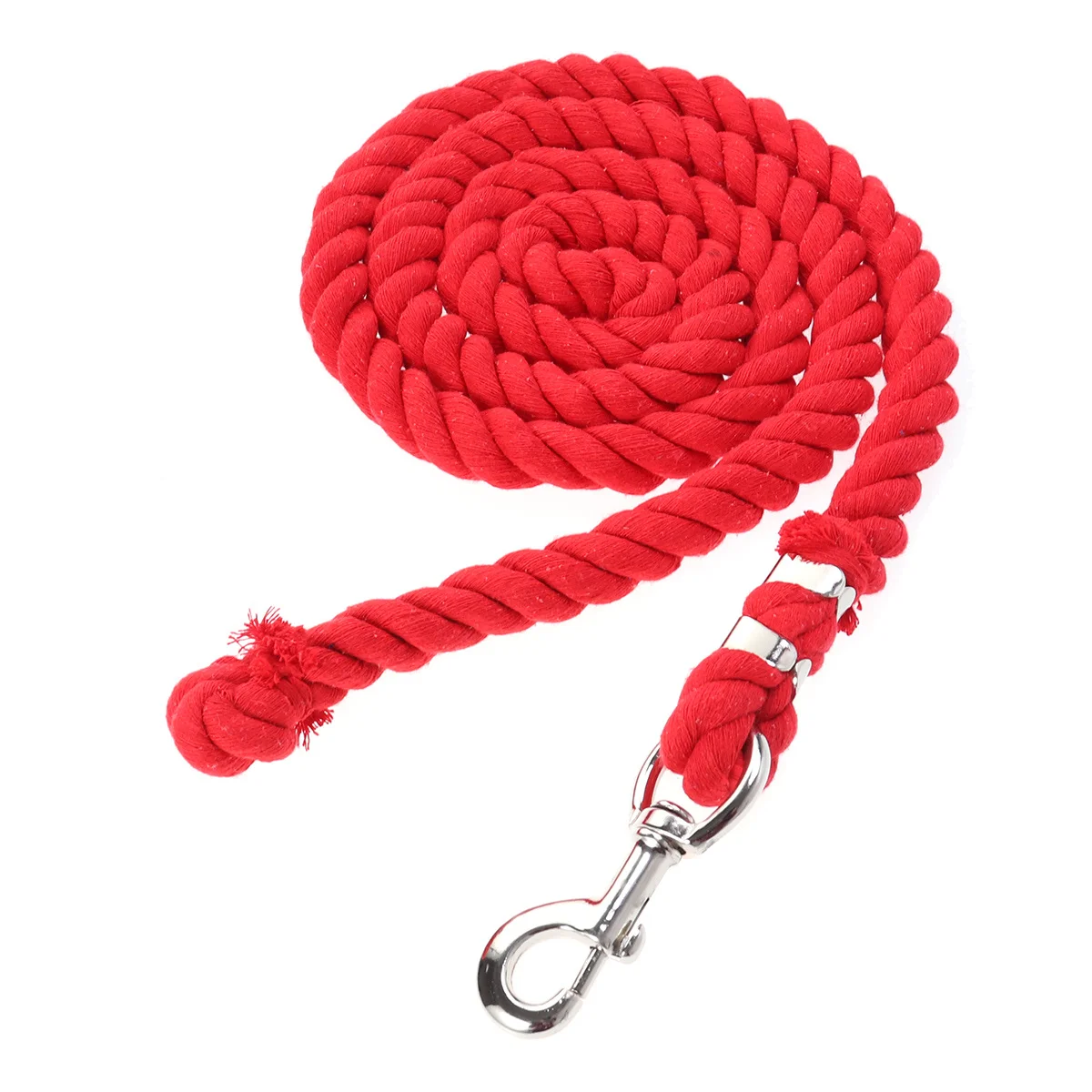 حبل حصان عالي التحمل بطول 2 متر مصنوع من القطن بخطاف خاطف للتدريب على ركوب الخيل المستقر في المزرعة للاستخدام في الهواء الطلق #3