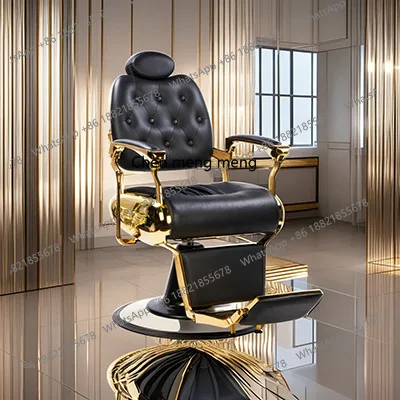 

Легкое роскошное парикмахерское кресло Парикмахерская Вращающееся и режущее удобное американское парикмахерское кресло