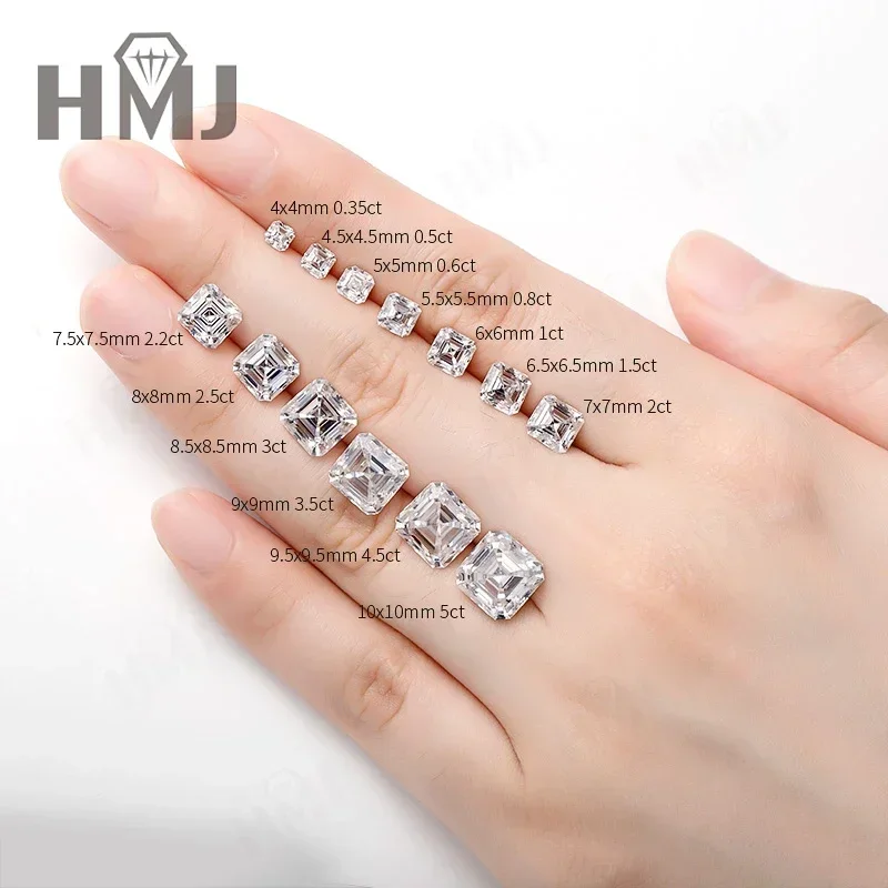 【قطع كاملة】D لون مويسانيتي دايموند مستدير / بيضاوي / كمثرى / مشع / زمرد / قلب / أميرة / وسادة / Asscher مع GRA #2