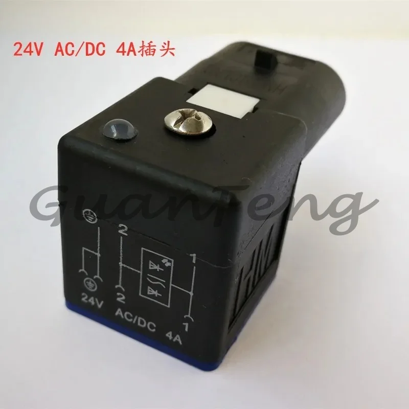 Solenoid Valve Plug 24VAC-DC-4A 48