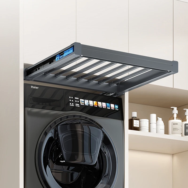 

Retractable Pull-out Clothes Drying Rack Adjustable Rebound Clothes Hanger Balcony Cabinet Above Invisible Storage Drying Racks