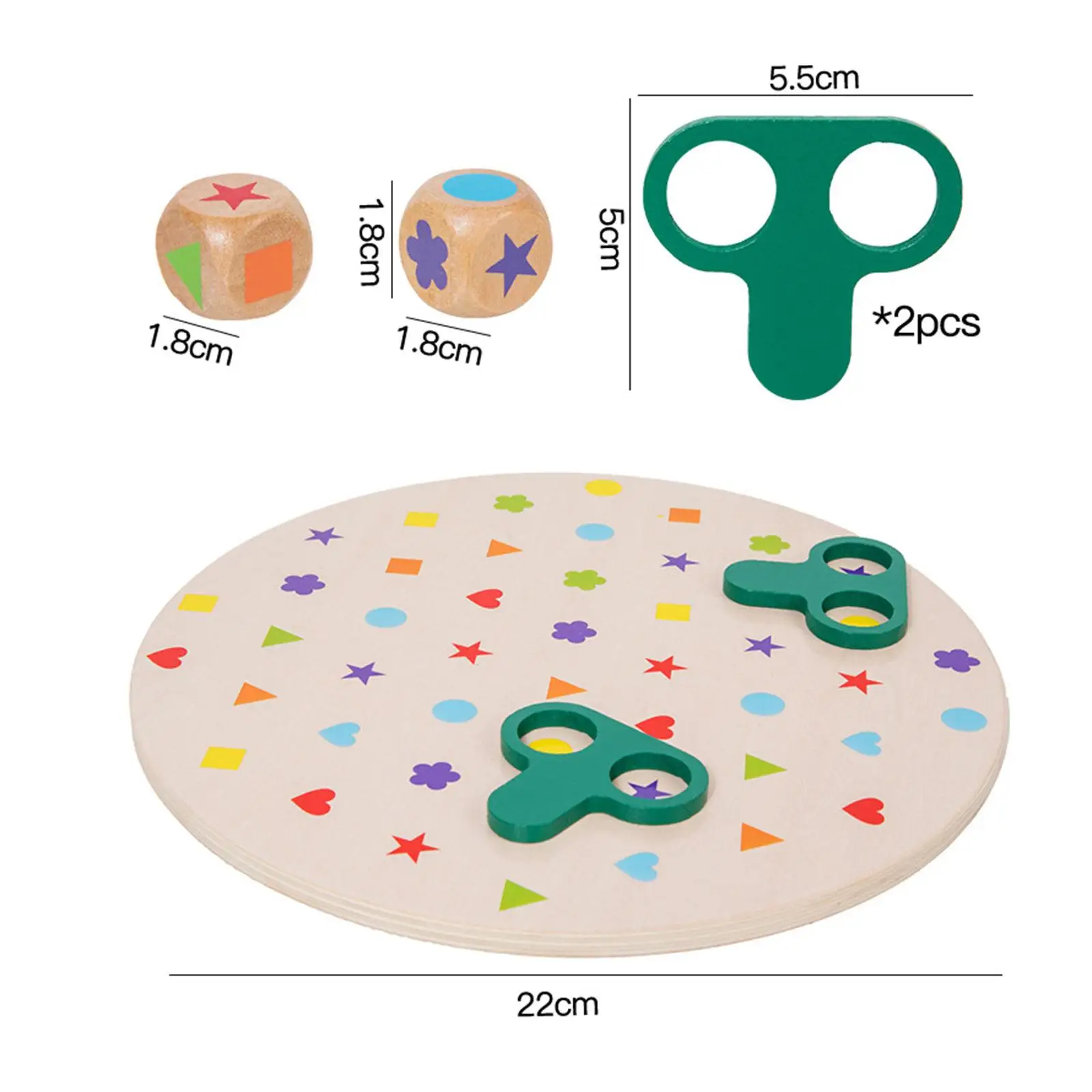 Giocattolo per abbinamento di forme e colori che riconoscono forme e colori Gioco per l'apprendimento in età prescolare Dadi rotolanti educativi precoci per bambini