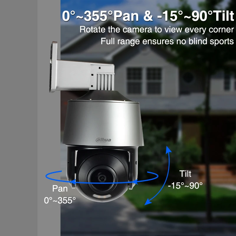 Imagem -03 - Dahua-smart Câmera pt 4mp hd Full Color Proteção de Segurança de Áudio Bidirecional ir 30m Mini Cctv Sd3a400-gn-a-pv Poe