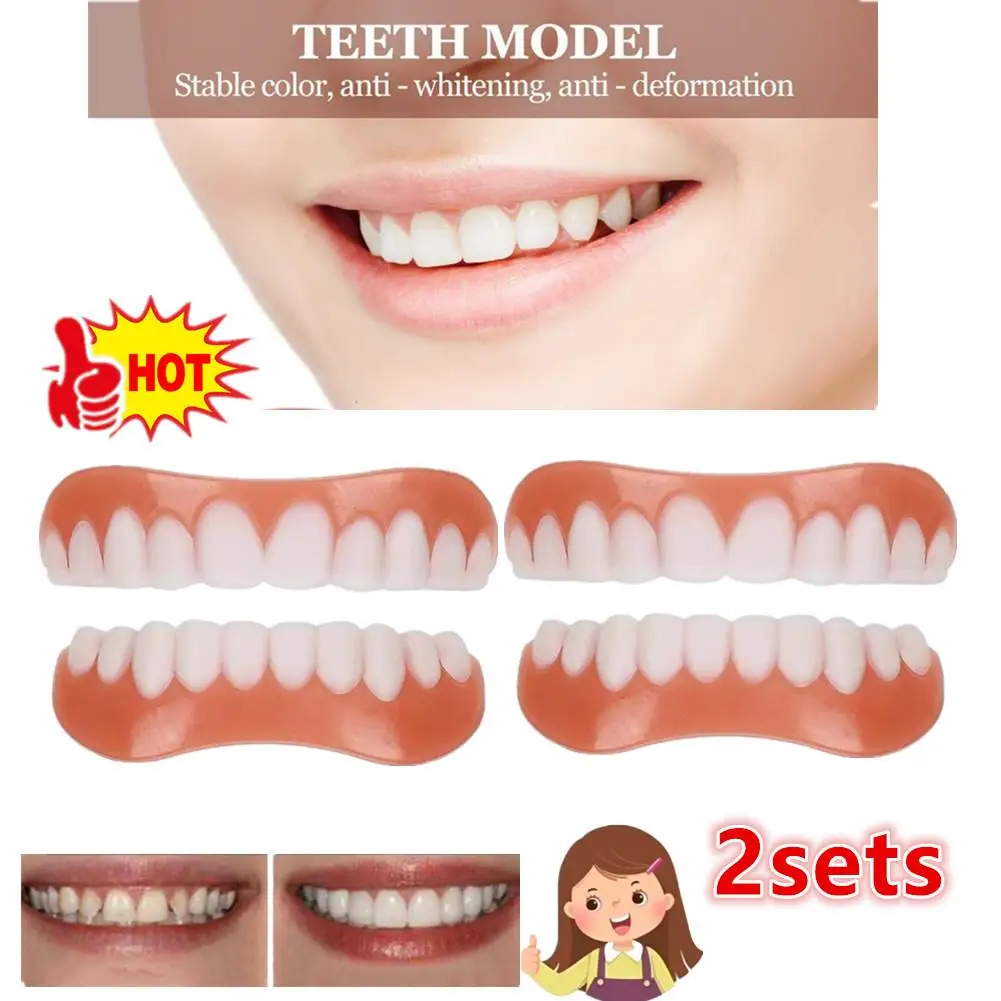 

2set New Perfect Smile Veneers In Stock Teeth Whitening False Denture Bad Temporary Replacement Kit Safe Beauty Health Maquiagem