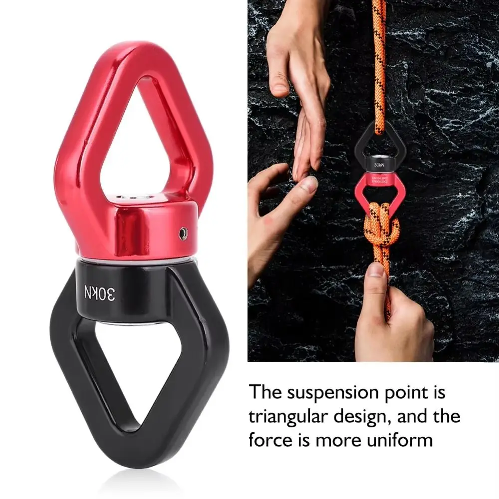 360° Rotation 30kN Swivel Carabiner Anti-Tangles Universal Rotating Carabiner Heavy-Duty Swivel Connector Aerial Yoga Silks