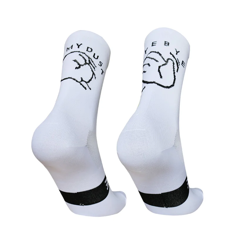 New byebye patterned cycling socks for breathability and sweat absorption, professional road cycling socks 4 pairs
