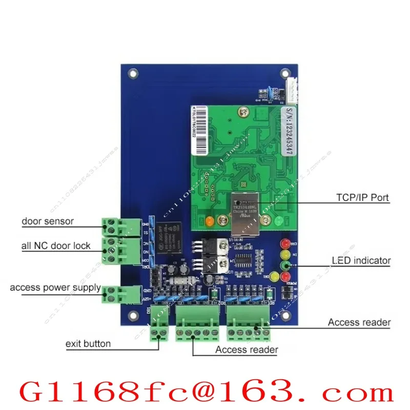 1/2/4 Gate ACB-001/ACB-002/ACB-004 for TCP/IP Door Controller Controller Panel for Access Control Kit