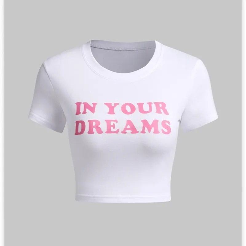 fashion woman blouse 2023 Baby Tee Cute Pink Womens Printed Aesthetic Fairy Crop Tops Y2k Clothes Punk Streetwear Sweet Sexy Top