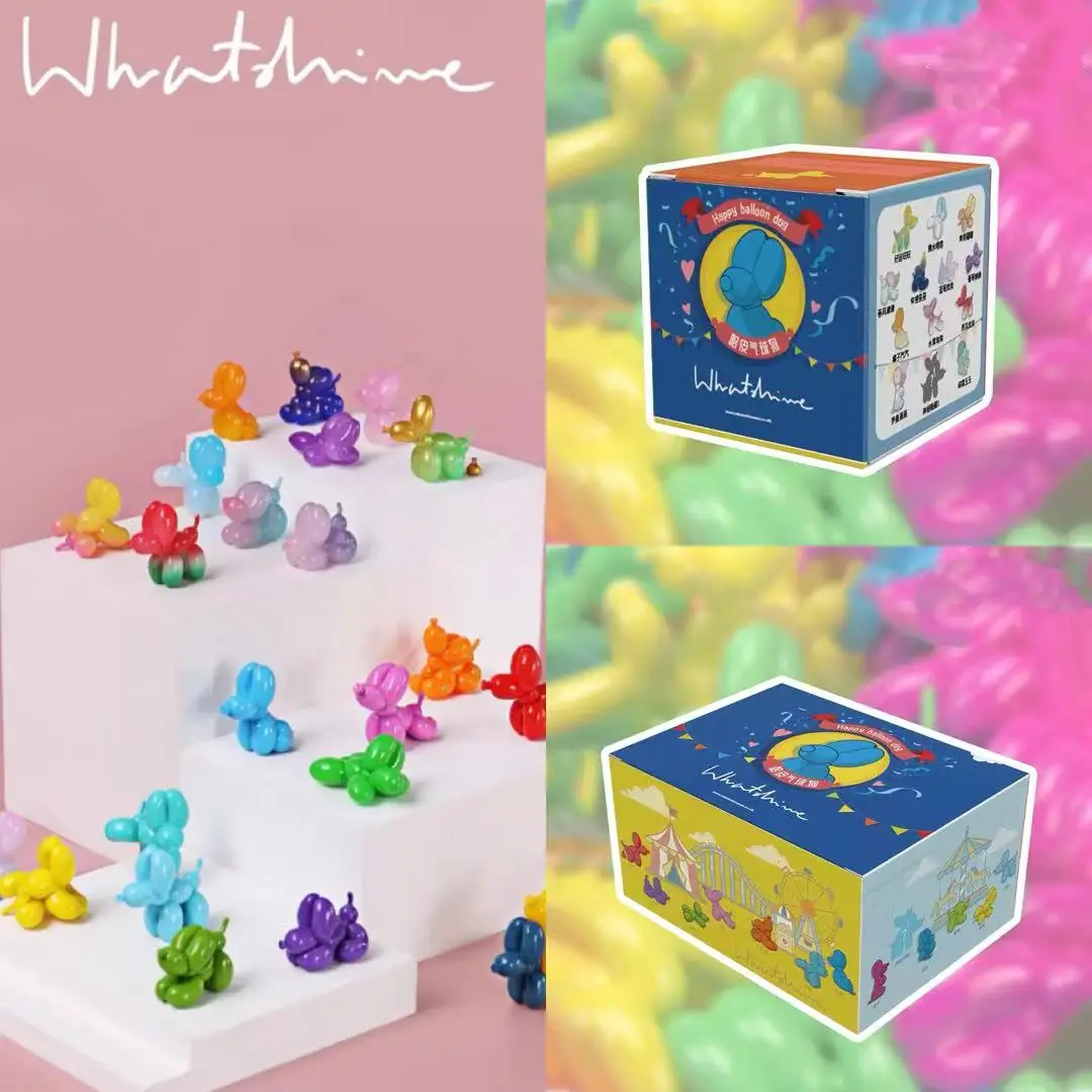 

Подлинная модный двойной Happy Balloon Dog слепая коробка игрушка мини-боб милая коллекционная фигурка-сюрприз Caja Kawaii игрушка детский подарок на день рождения