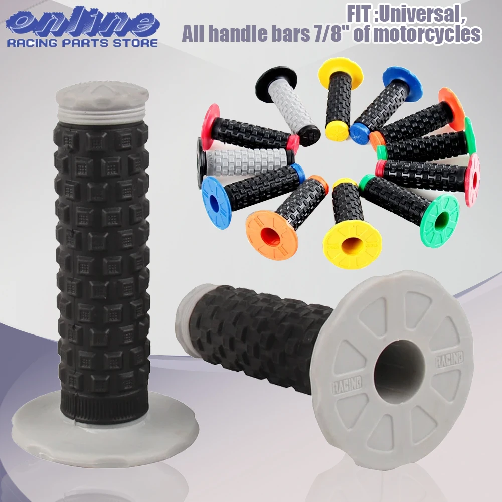 Motorcycle Grip Handle Dirt Bike Rubber Grips 22mm Handle Grip Double Color Top Moto Grips For ATV Motocross Accessories