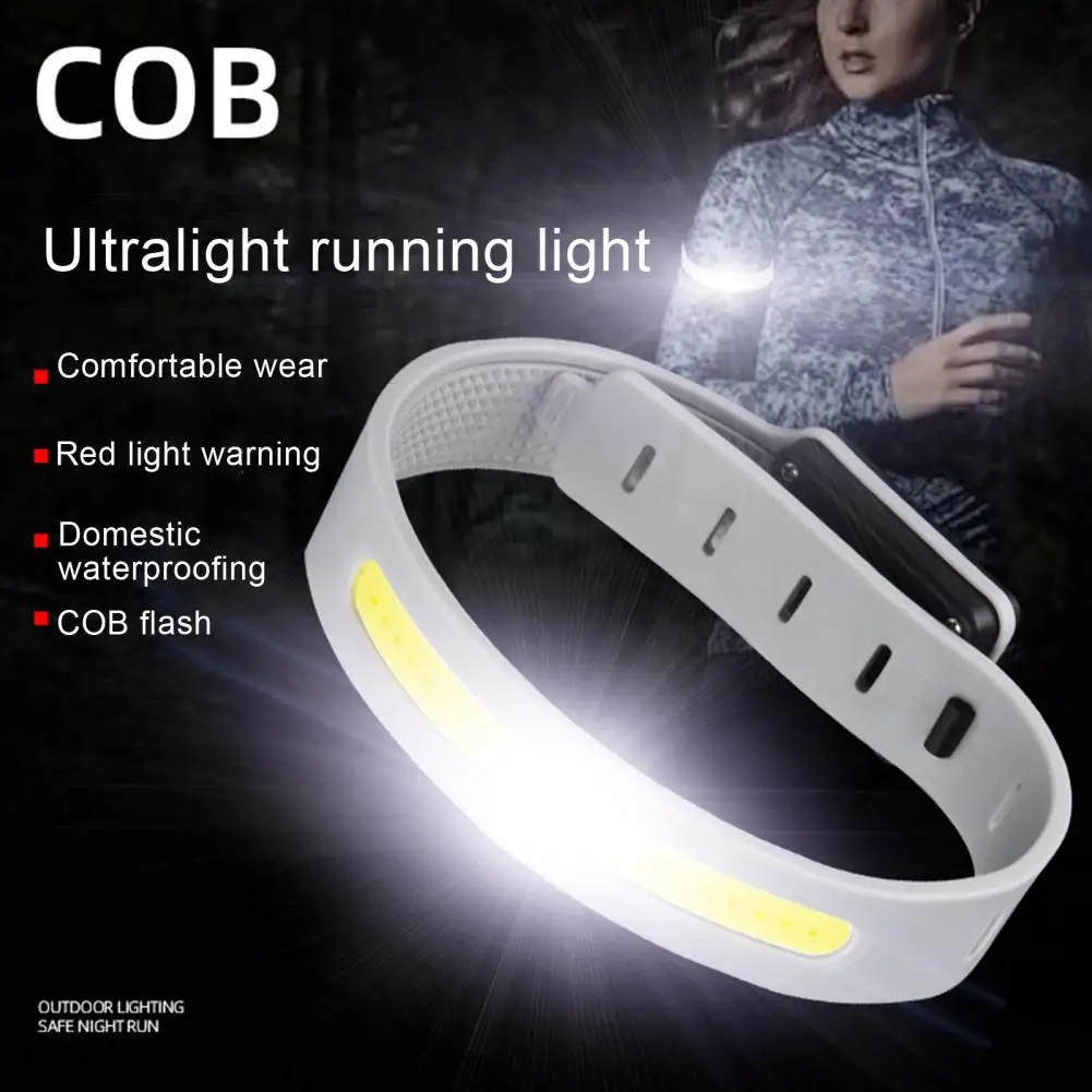 LED Armband Night Running Light Adjustable Buckle Rechargeable Reflective Armbands High Visibility Light-Up Band Outdoor Sports