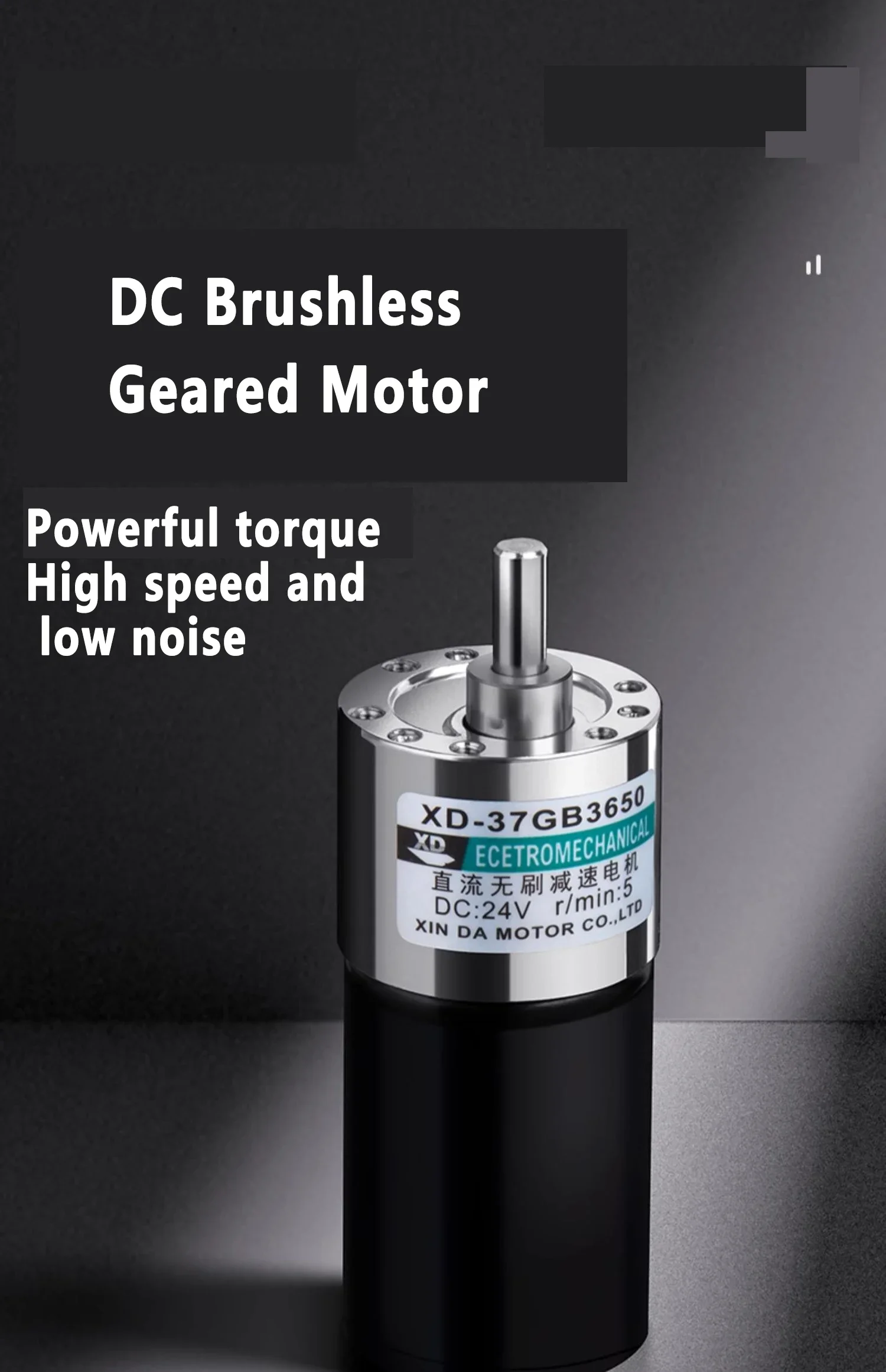 12V 24V 37mm DC Brushless Geared Motor with speed regulator Can CW CCW Micro Slow Motor 3650