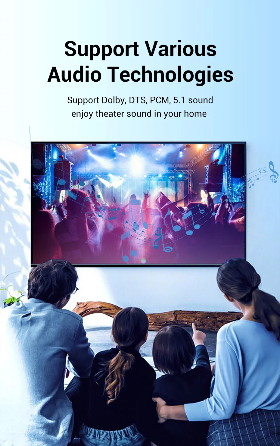 Vention Digitales Glasfaserkabel Toslink SPDIF Koaxialkabel für Verstärker Player Xbox PS5 Soundbar Kabel Optisches Audiokabel – Detail 5