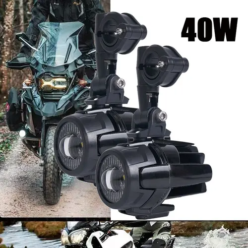Luces auxiliares de conducción universales para motocicleta, lámpara antiniebla, faro delantero, luces antiniebla LED 4000Lm 12V 100W, resistente al agua, 2 uds.
