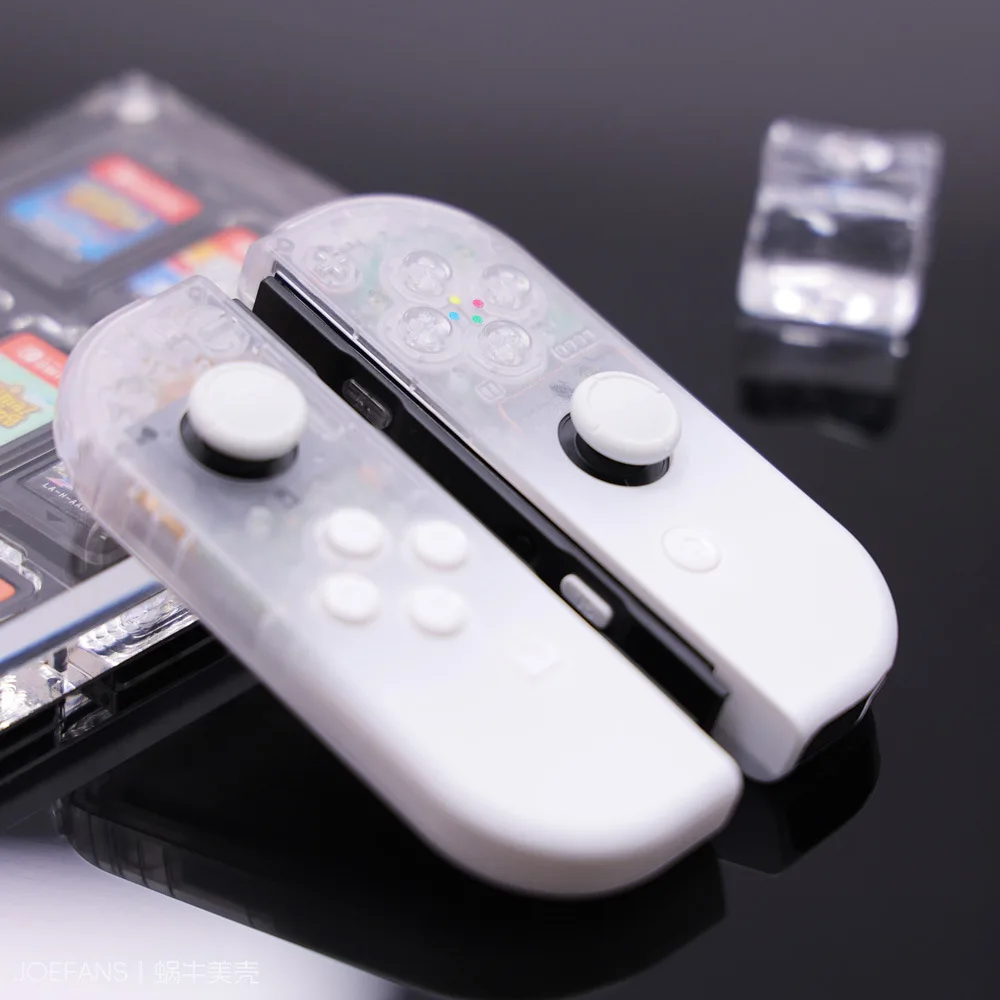 Untuk saklar Oled pengganti bening transparan Shell Cover SL SR tombol untuk Nintendo Switch NS Joy Con Controller perumahan Case