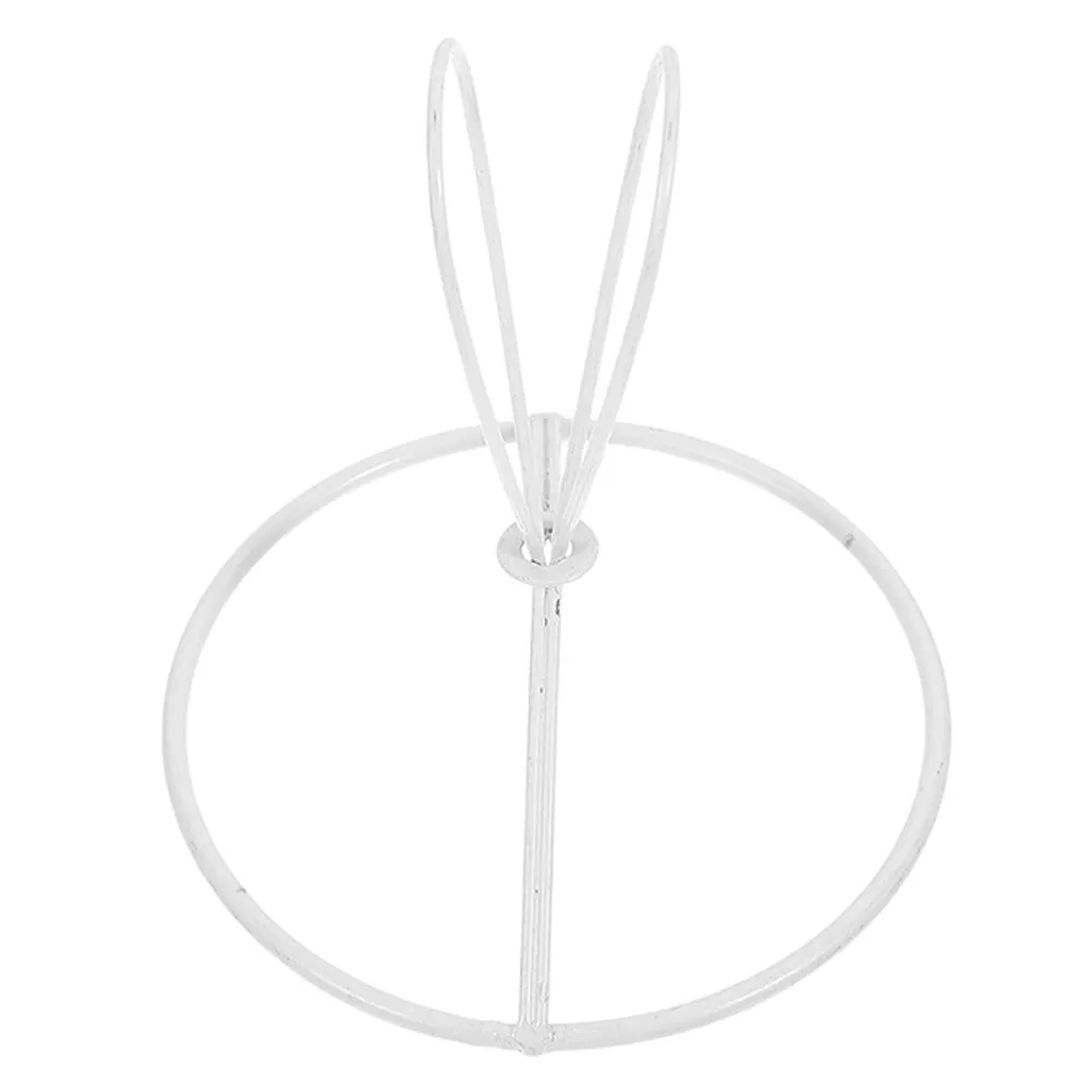 Metal Lampshade Frame Ring DIY Chandelier Shade Support for Ceiling Light Bracket Drum Lamp Floor Lamp 90Mm White Easy Install