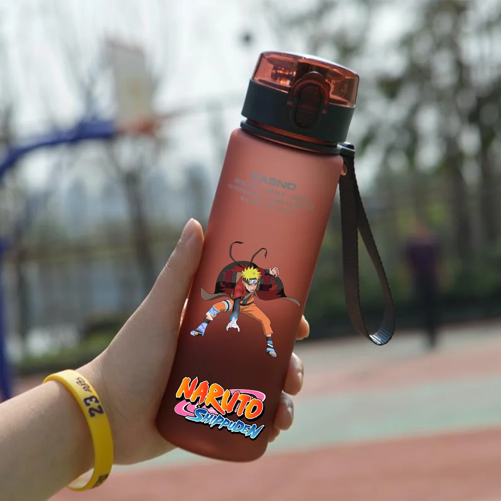 Anime NARUTO Flip-top Water Cup Outdoor Sport Summer Large-capacity Portable Drinking Bottle Kakash Uchiha Sasuke Uzumaki Naruto