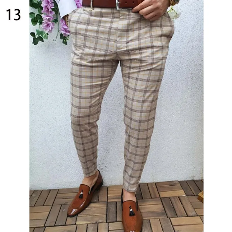 Spring And Autumn Men's Business Suit Pants Golf Pants High Quality Elastic Fashion Casual Versatile Breathable Pants MA2