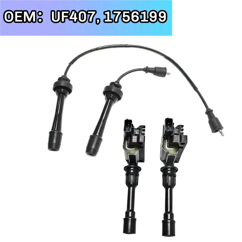 Car Ignition Coil & Spark Plug Wire Kit For Mazda Protege MP3 Protege5 UF407, 1756199 Replacement Parts