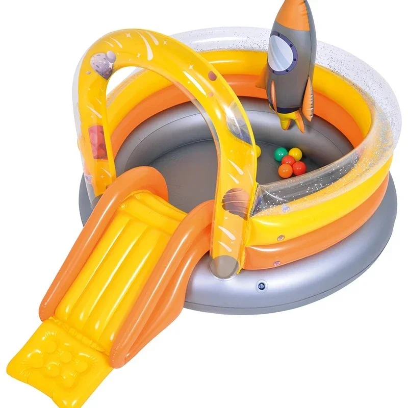 

Rocket Slide Pool &*Set Outdoor Inflatable#8 Water Sports Pool Children's Floating Swimming Toys