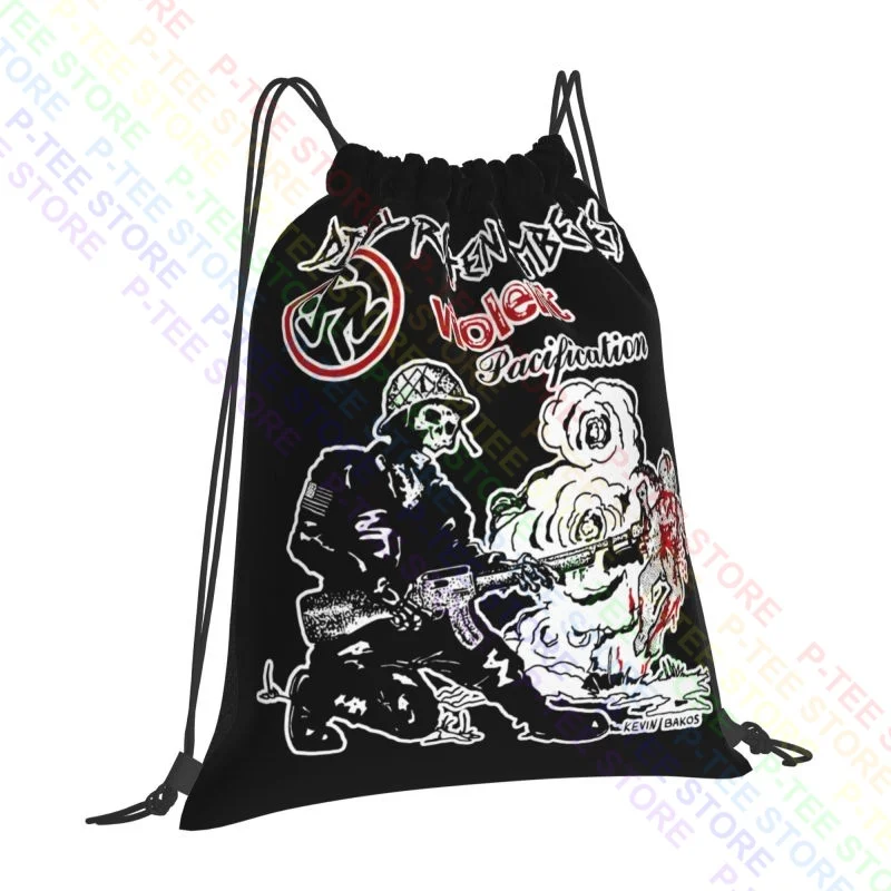 D.R.I. Violent Pacification Thrash Metal Crossover S.O.D. Dri Drawstring Bags Gym Bag Softback Riding Backpack