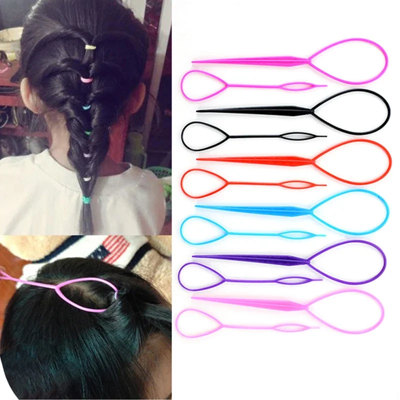 

2PCS/Lot Fashion Colorful DIY Hair Styling Headbands For Girls Hair Pin Disk Pull Pins Hair Bands Headwear Kids Hair Accessories