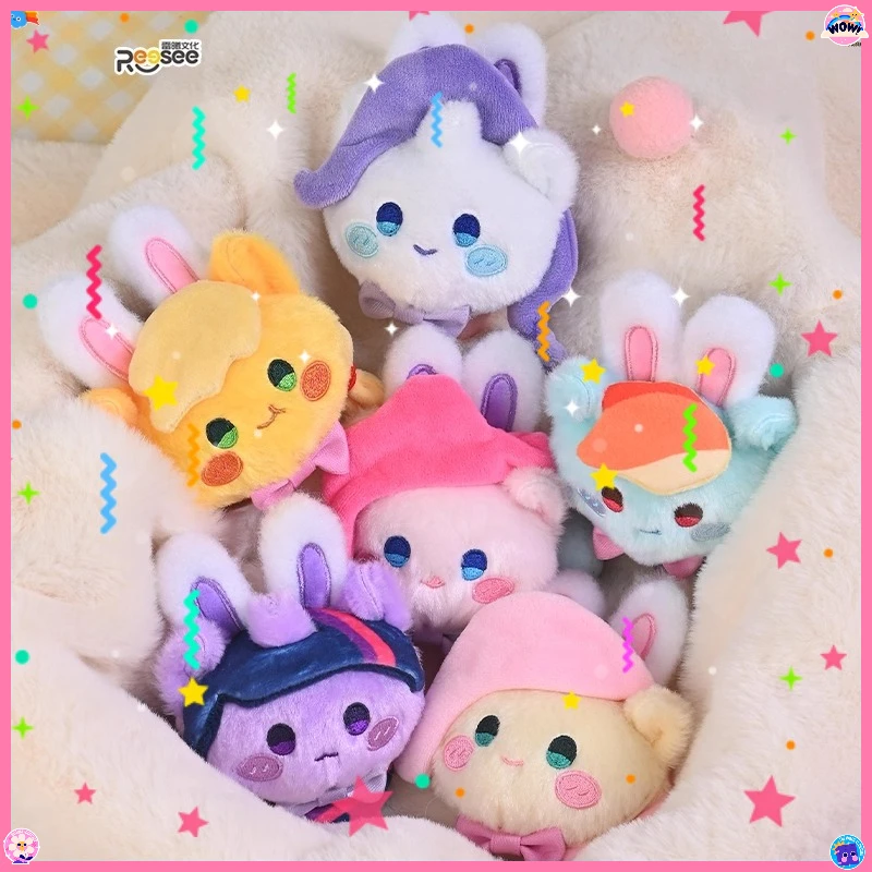 

Authentic Leixi Culture My Little Pony Plush Figure Pinkie Pie Magnetic Rabbit Ear Bun Kawaii Doll Birthday Gift for Girls
