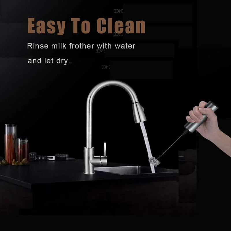 3 قطعة المحمولة الكهربائية آلة الحليب Frother مع الفولاذ المقاوم للصدأ الربيع اللاسلكية خفقت رغوة صانع لكابتشينو صانع رغوة