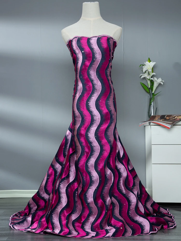 SJD الدانتيل السويسري Volie أقمشة الدانتيل بالحجارة 2023 الفاخرة الأفريقي نسيج القطن الدانتيل للخياطة نيجيريا النساء فساتين الحفلات A3298 #4