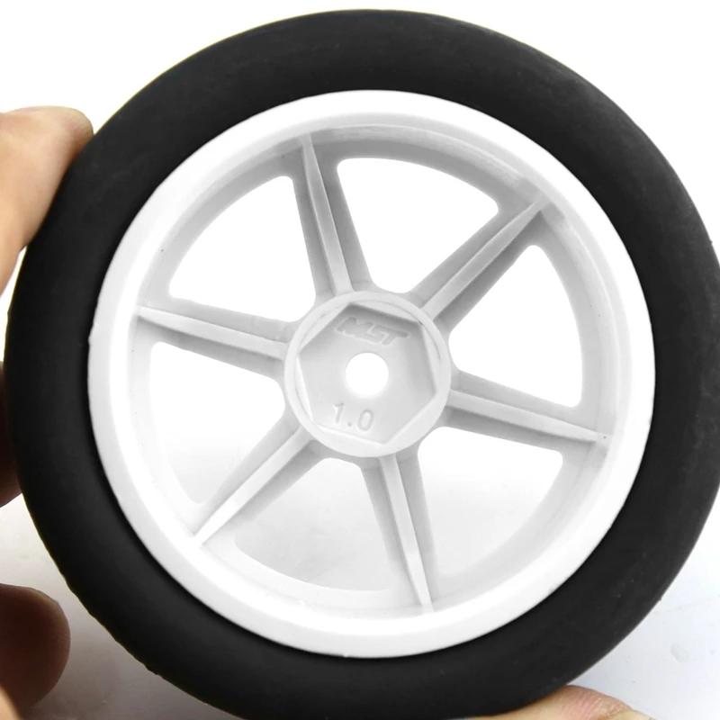 4PCS 1/10 RC Racing Car Tires On Road Touring Drift Car Tyre Wheel For Tamiya TT01 TT02 TA06 XV-01 PTG-2 Parts White