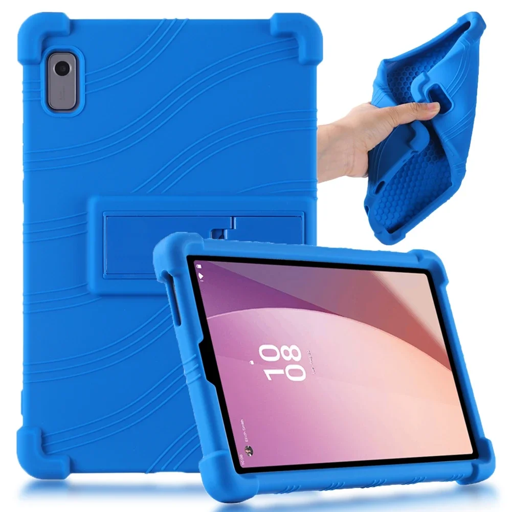 4 Thicken Cornors Silicon Cover Case with Rear Kickstand For Lenovo Tab M9 2022 TB-310FU TB-310XU 9