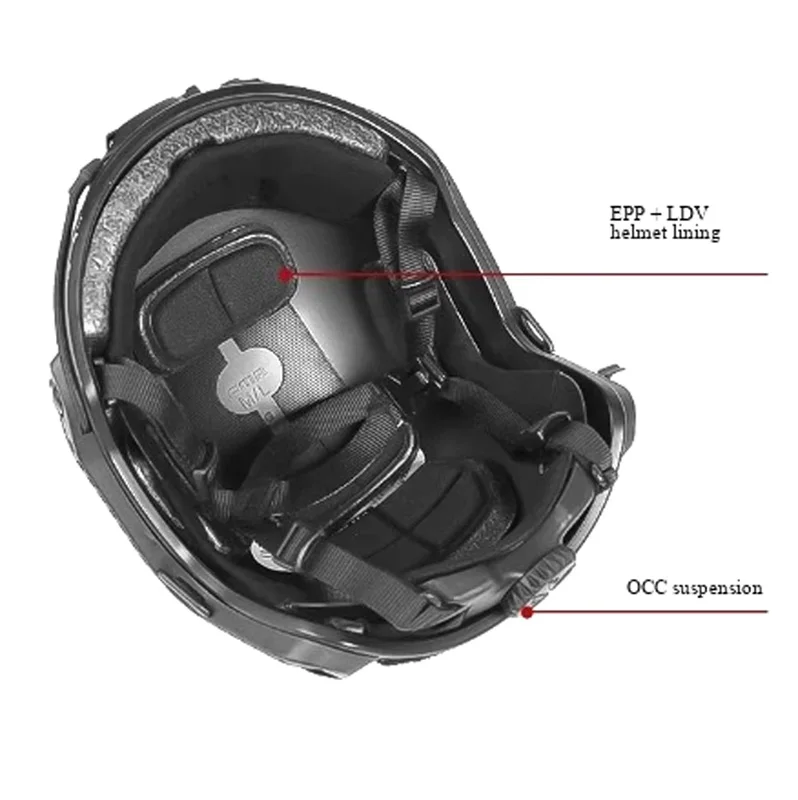 FMA Lightweight High Cut Tactical Helmet High Performance Outdoor Protective Head Gear