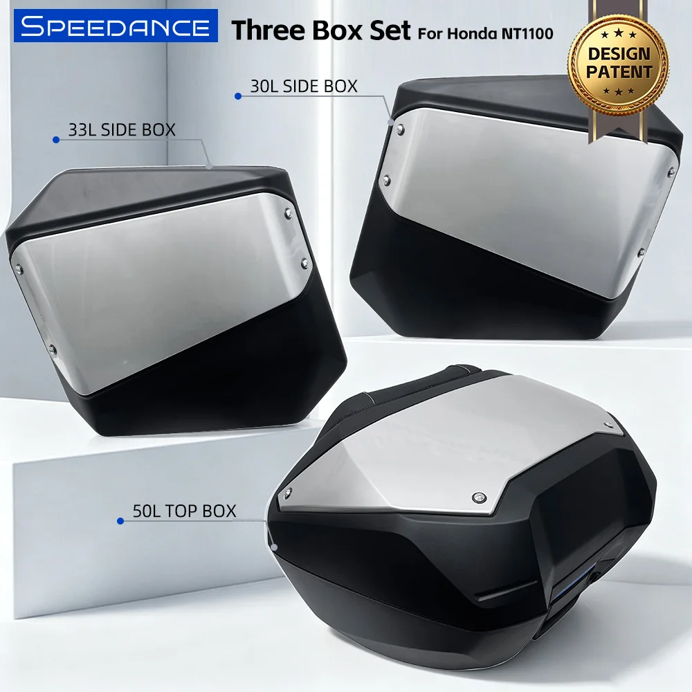 Heavy Duty Tail Box for Honda NT1100 Motorcycle 3pcs Side Case & Top Box Set Waterproof Safe Storage for Motorcycle Tail Box