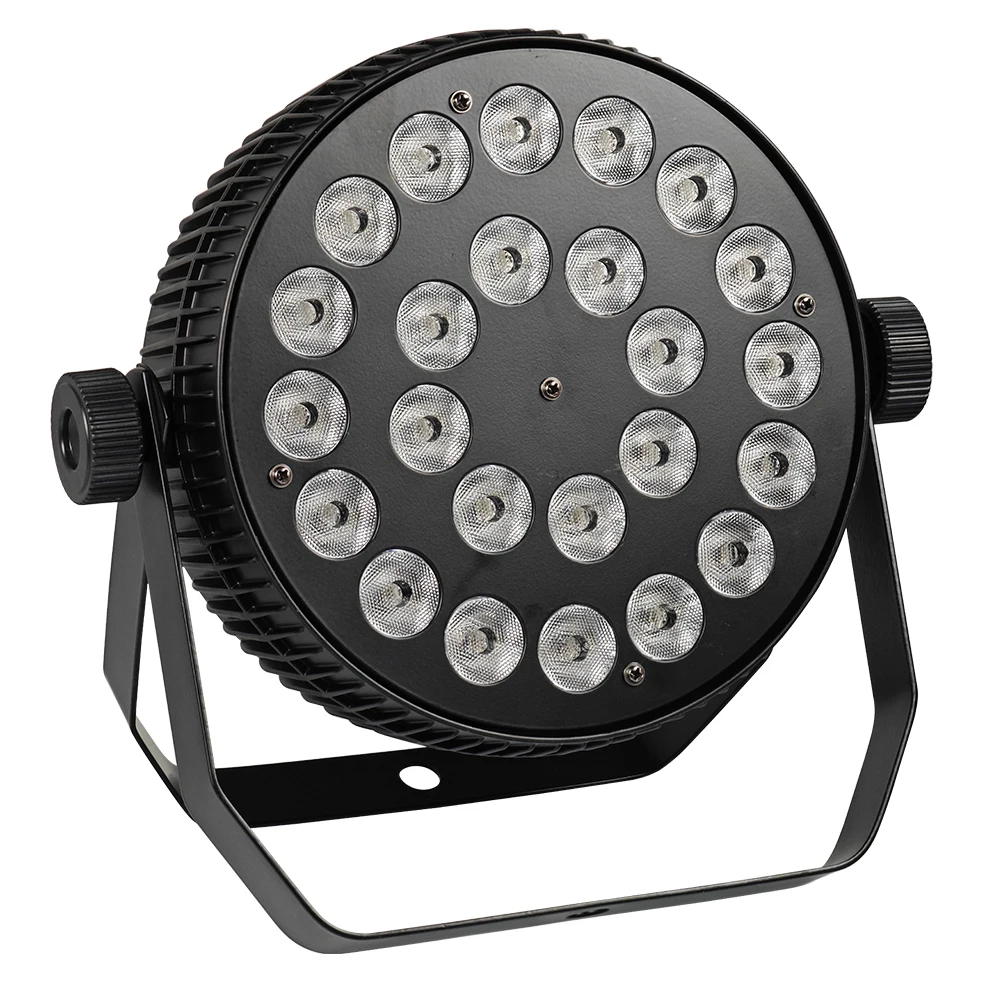 مصباح LED بار من سبائك الألومنيوم ، إضاءة مسطّحة ، نحيف جدًا ، أشعة فوق البنفسجية RGBWA ، 6 في 1 ، DMX ، 24 × 18 واط ، 4 لكل مجموعة