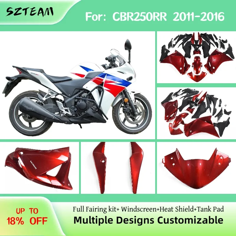 

Крутые обтекатели CBR250RR 2011 2012 2013 2014 2015 2016, настраиваемый комплект обтекателей кузова мотоцикла для Honda CBR 250RR 11-16