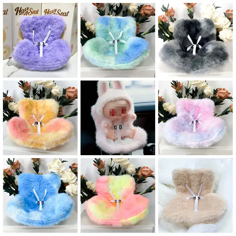 

Labub Doll Safety Seat Kawaii Doll Seat Ornament Cute Car Air Outlet Aromatherapy Decoration Plush Chair Gift