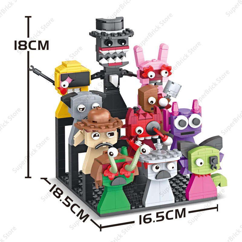 Hot Sprunki blocs de construction jouets ensembles jeu classique poupée de dessin animé 18 figurines modèle briques jouets pour enfants cadeaux d'anniversaire de vacances