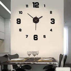 New 3D Acrylic Mirror Wall Clock Sticker for 40CM Fashion DIY Quartz Clocks Watch Home Decoration Living Room Stickers