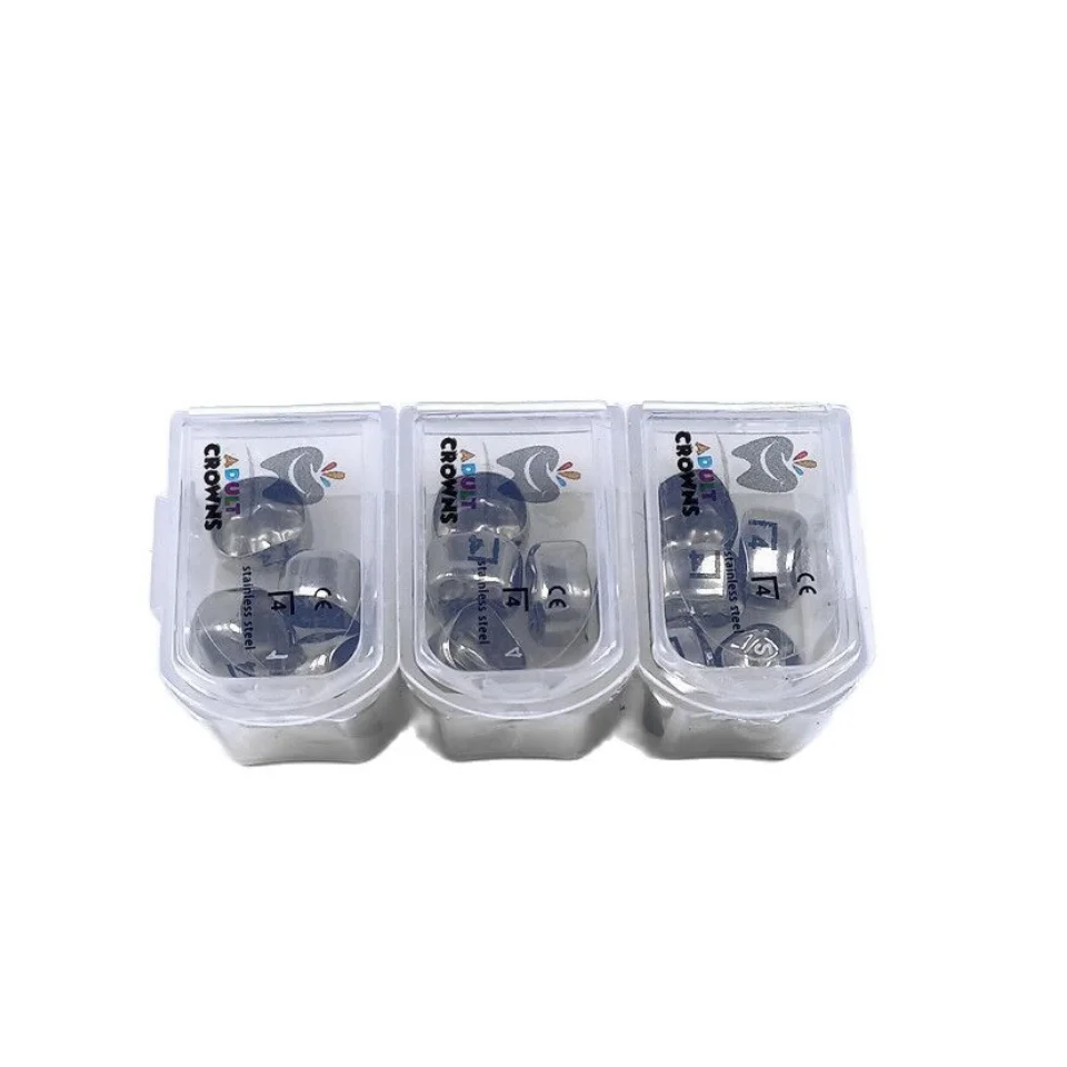 

5Pcs/Box Dental Adult Molar Crowns Stainless Steel Protect Teeth 24Size 1st