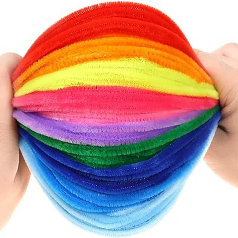 1000 Hair Root Tops Twist Sticks DIY Color Tops Twist Sticks Children's Handicraft Materials Pipe Cleaner Craft Supplies