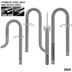ZRDR Fish tank filter tube filter Aquarium external 304 stainless steel inlet and outlet Oil removal film filter accessories