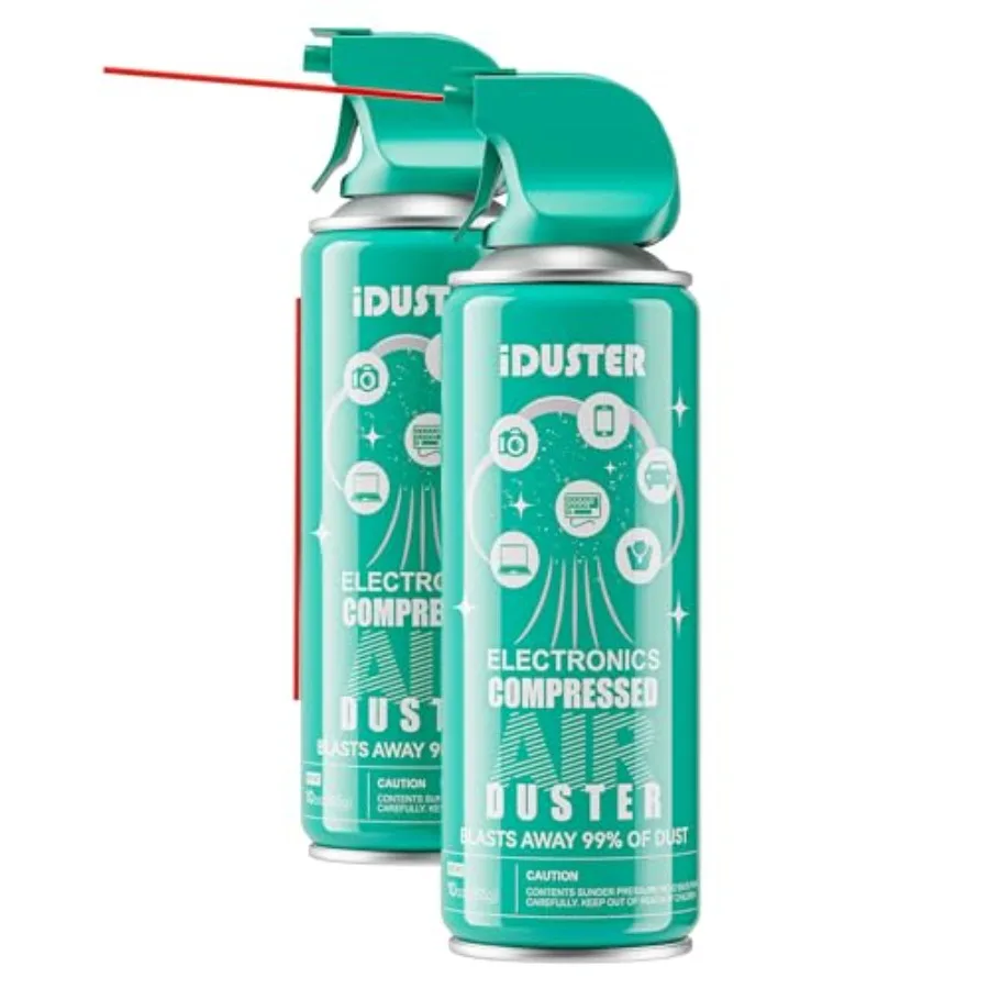 Compred Canned Air Duster - 2 PCS Disposable Compred Air Duster Can Cleaning for Computer, Keyboard, Jewelry, Car and Cellphone