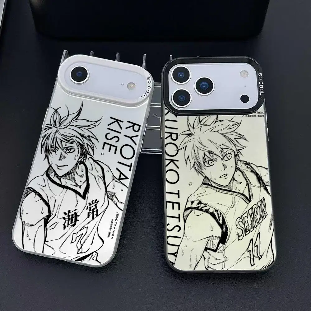 K-Kuruko no Basket Funda de teléfono de anime para iPhone 17 16 15 14 13 12 11 Pro Max Air Matte Laser Aurora Funda a prueba de golpes