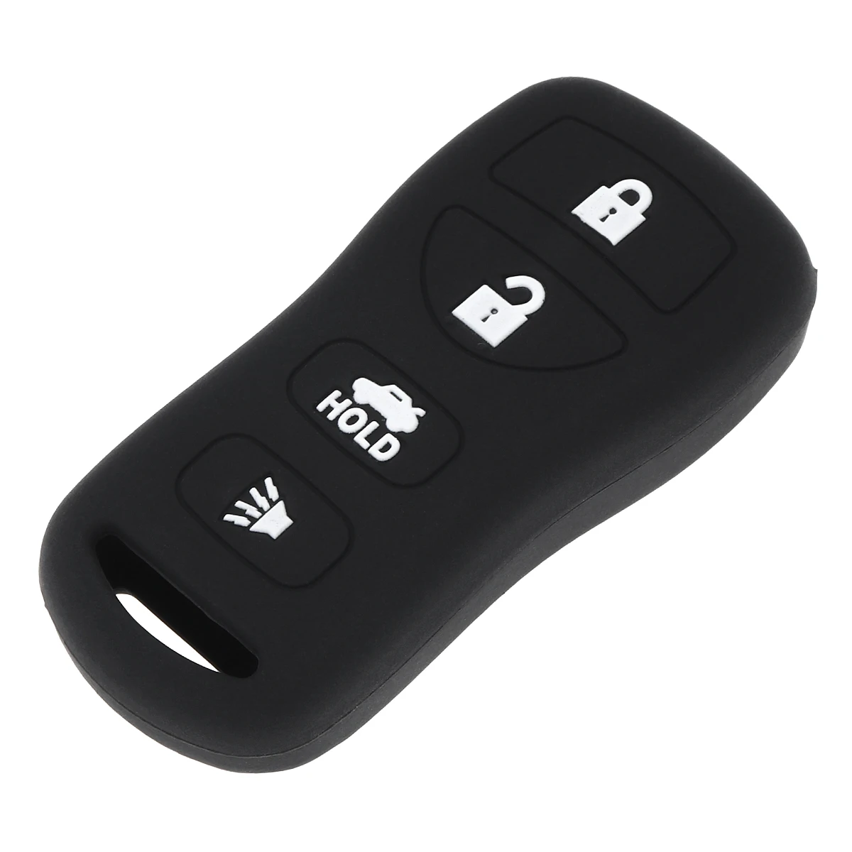 4 Buttons Car Remote Key Fob Case Shell Fit for Infiniti Nissan 2002-2011 Silicone Straight Plate Key Shell Case Cover