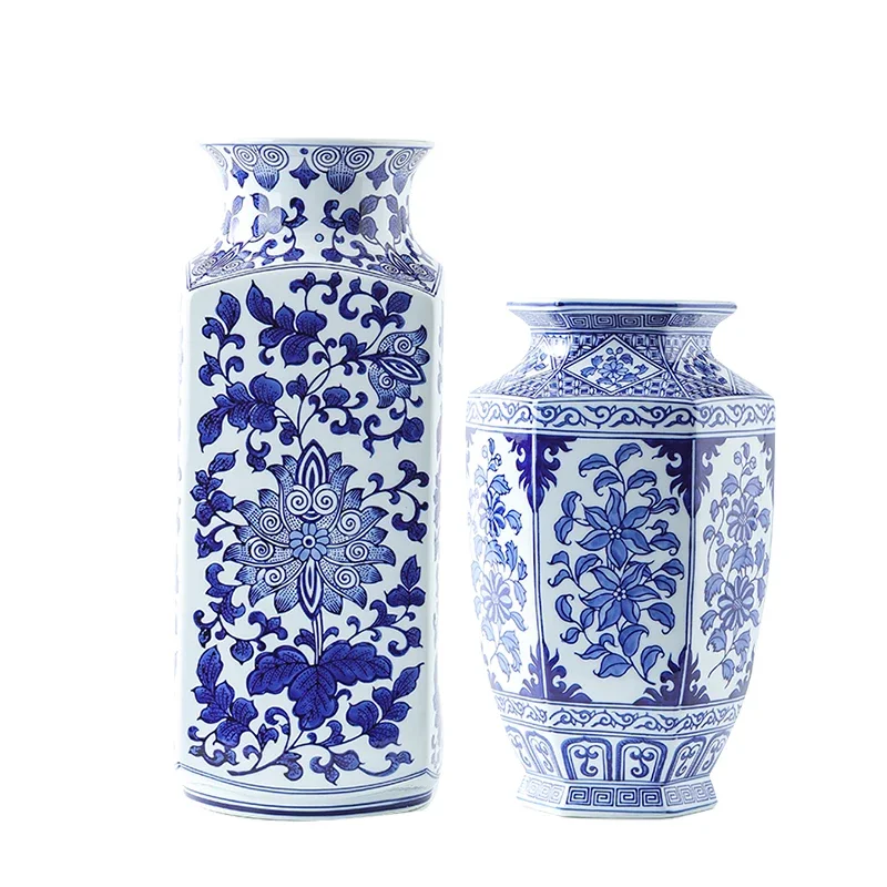 Ceramic Vase Vine Hydroponic Arrangement Container Porch Decoration Art Porcelain Crafts