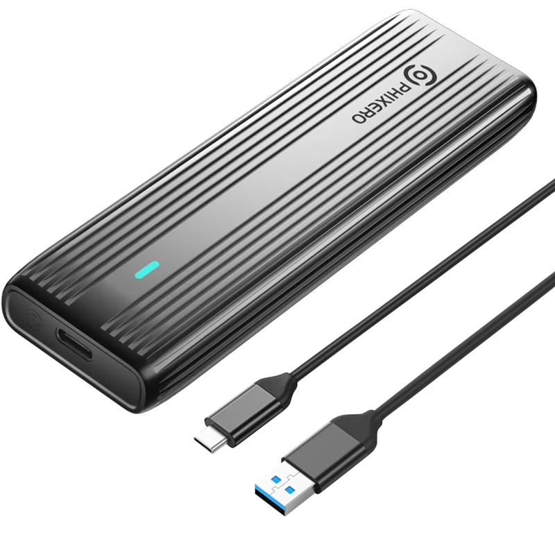 Obudowa SSD PHIXERO NVMe SATA M.2 na USB Typ C, Adapter Dual Protocol NVMe na USB, 10 Gb/s USB 3.1 Gen2 USB C Zewnętrzny — zdjęcie produktu 7