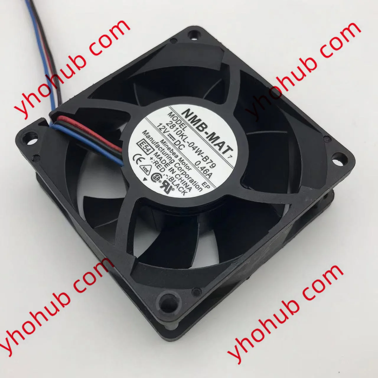 

NMB-MAT 2810KL-04W-B79 DC 12V 0.46A 70x70x25mm 3-Wire Server Cooling Fan